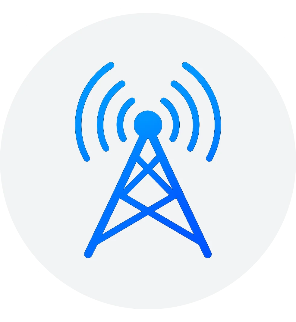 ikon som föreställer mobilmast