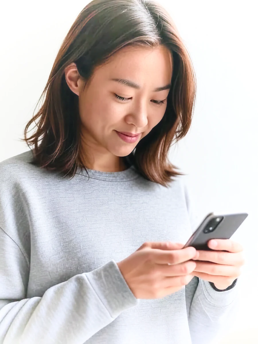 student med mobiltelefon