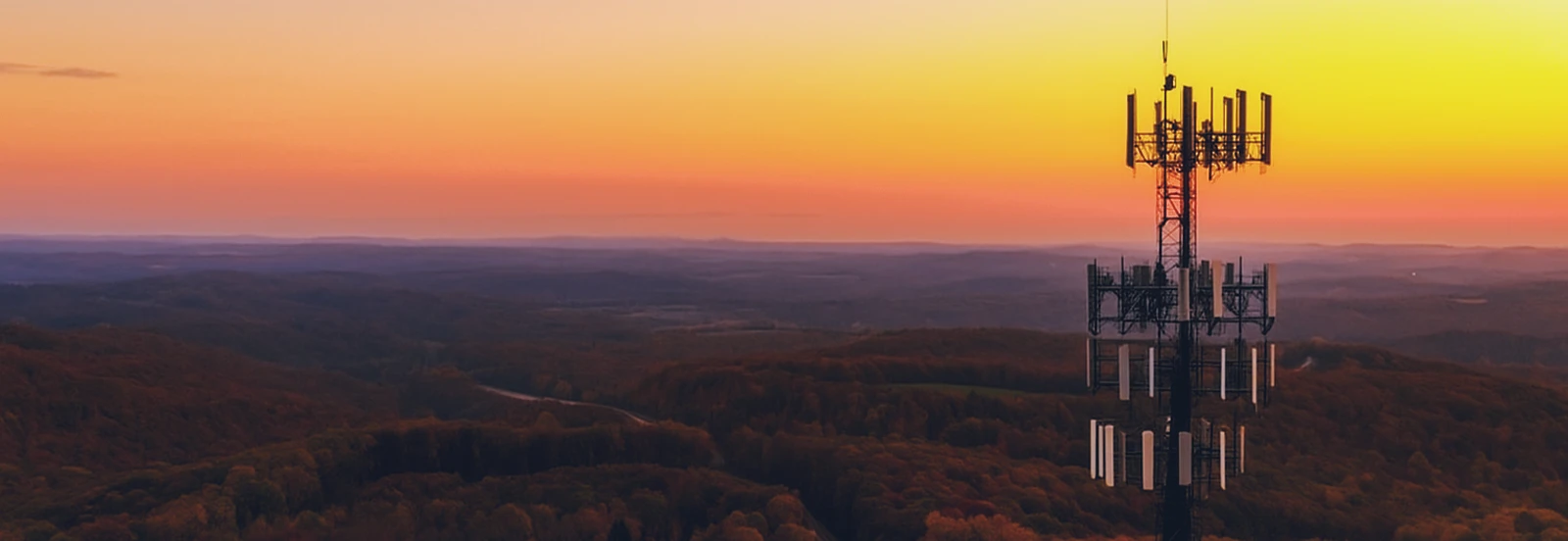 mobilmast på landsbygden
